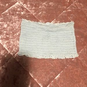 Ruffle Stripped Strapless Top